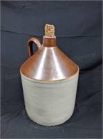 Brown Glaze Two Tone Stoneware Sipping Jug
