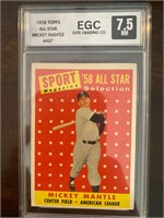 Mickey Mantle 1958 graded 7.5
