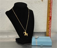 Ram gold-tone necklace, no markings