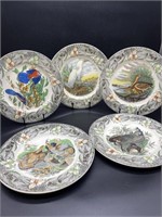(5) Audobon Collectable Plates from England