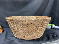 Woven wooden basket, assembly required