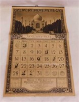 6 vintage advertising calendars