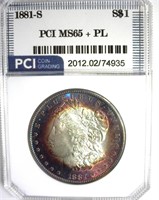 1881-S Morgan MS65+ PL LISTS $425