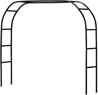 Metal Pergola Arbor  7.5x6.4/4.6x7.9Ft  Black