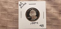 1997S Washington Silver Quarter MS65