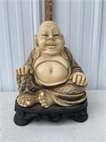 9 1/2 inch Buddha on base resin material