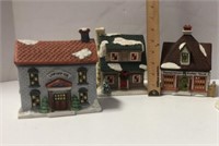 Collection of Four Christmas Village Pieces