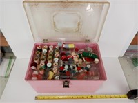 Vintage Wilson Mfg Co Sewing Box & Content