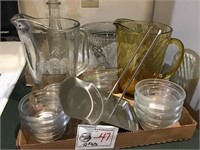 2 Flats of Glass Ware , Kitchen Items