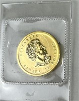 2012 Canadian 1/4 Oz Gold $10 Coin.