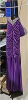 Long Dress Purple w/ Rhinestones sz 6