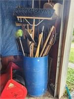 Barrel of Wooden Handle Tools