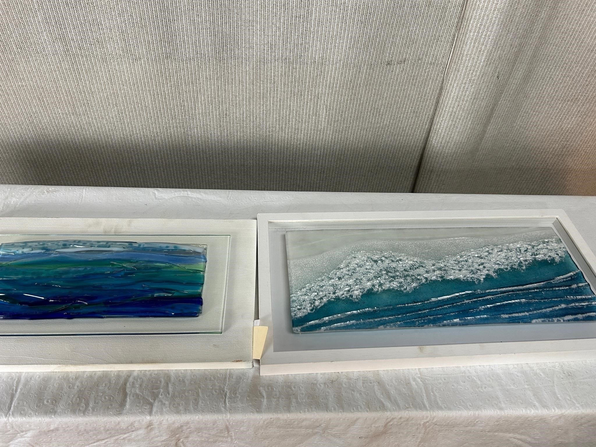 2pc Glass Wave Art: Jullia Tyasko, Matt Adkins