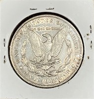 1886 Morgan US Silver Dollar Philadelphia AU+