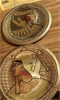 (2) Decorative Brass Plates