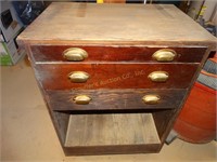 Wooden tool chest 19" x 27" x 37"