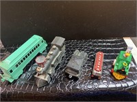 Set of four toy trains
