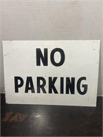 No Parking Metal Sign