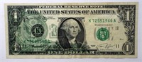 1974 $1 FEDERAL RESERVE NOTE (ERROR NOTE)