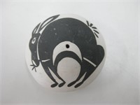 2" Diameter Acoma Pueblo Pottery Seed Pot