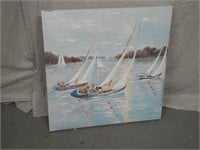 Lake Scene On Canvas