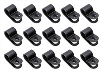 SEALED-Nylon Screw R Type Cable Clips x2