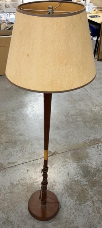 Vintage teak floor lamp