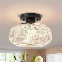 Black Semi Flush Mount Ceiling Light