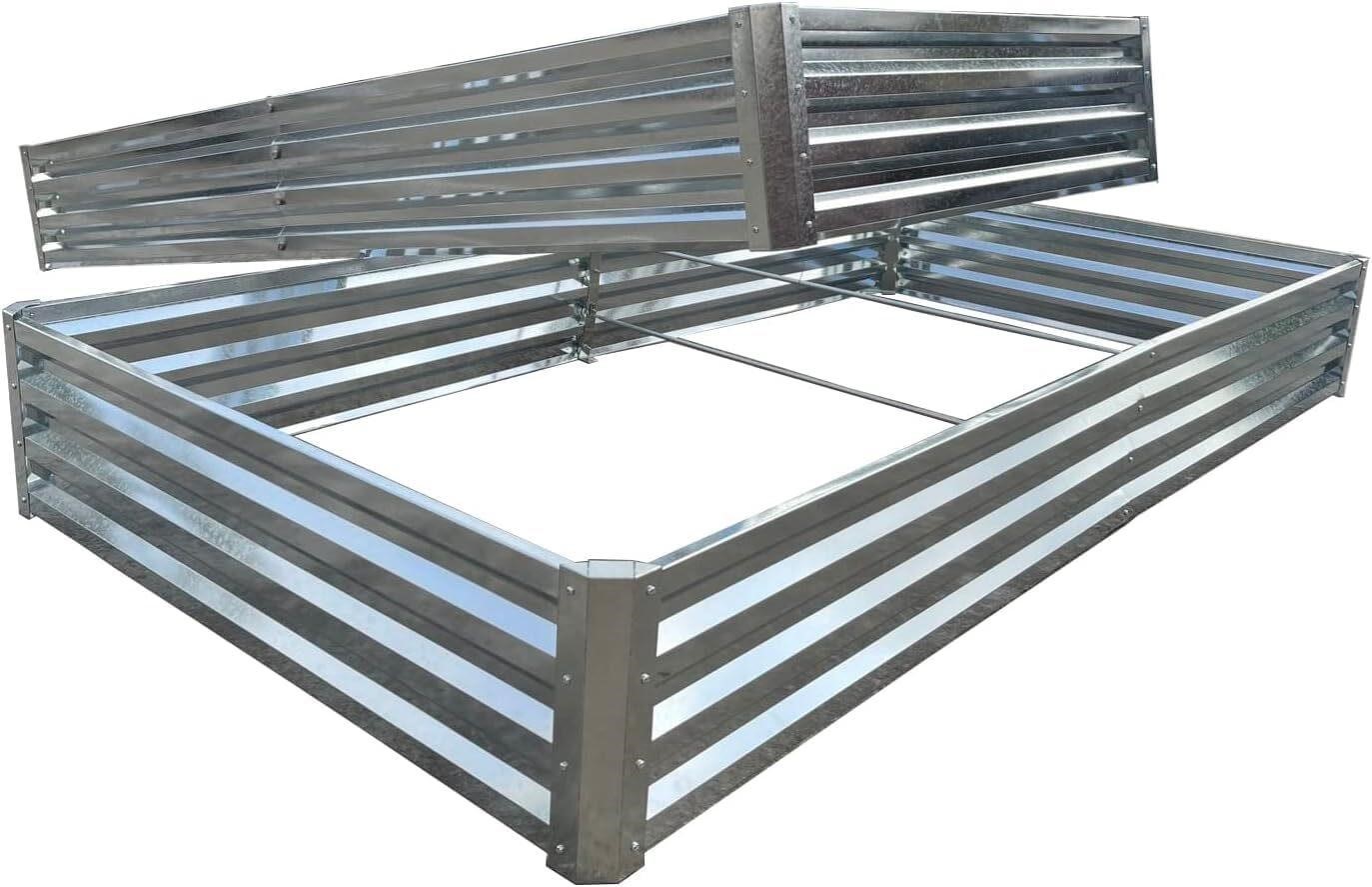 2pcs 8x4x1FT Galvanized Raised Garden Bed