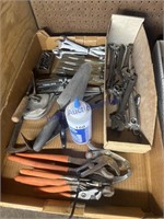 WRENCHES, PLIERS, MISC TOOLS, IN GARAGE