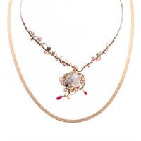 A 14K Herringbone Chain & Designer Necklace