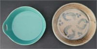 Blue Jean Chef Ceramic Dish With Handles In Teal