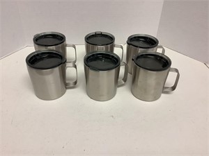 6 Ozark Trail coffee mugs with lids