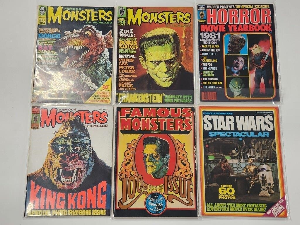 6) MONSTER HORROR STAR WARS MAGAZINES