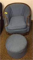 Early 20th Century Club Chair with ottoman