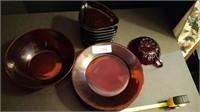 Ruby Plates and Bowls