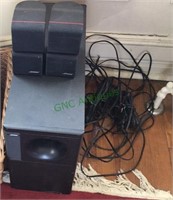 3 Bose brand speakers with wiring