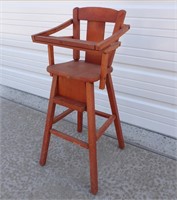 Small Wood High Chair: 31" Tall