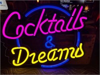 17 x 13” Cocktails & Dreams LED Sign