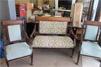 Nice Antique Setee with Two Matching Chairs