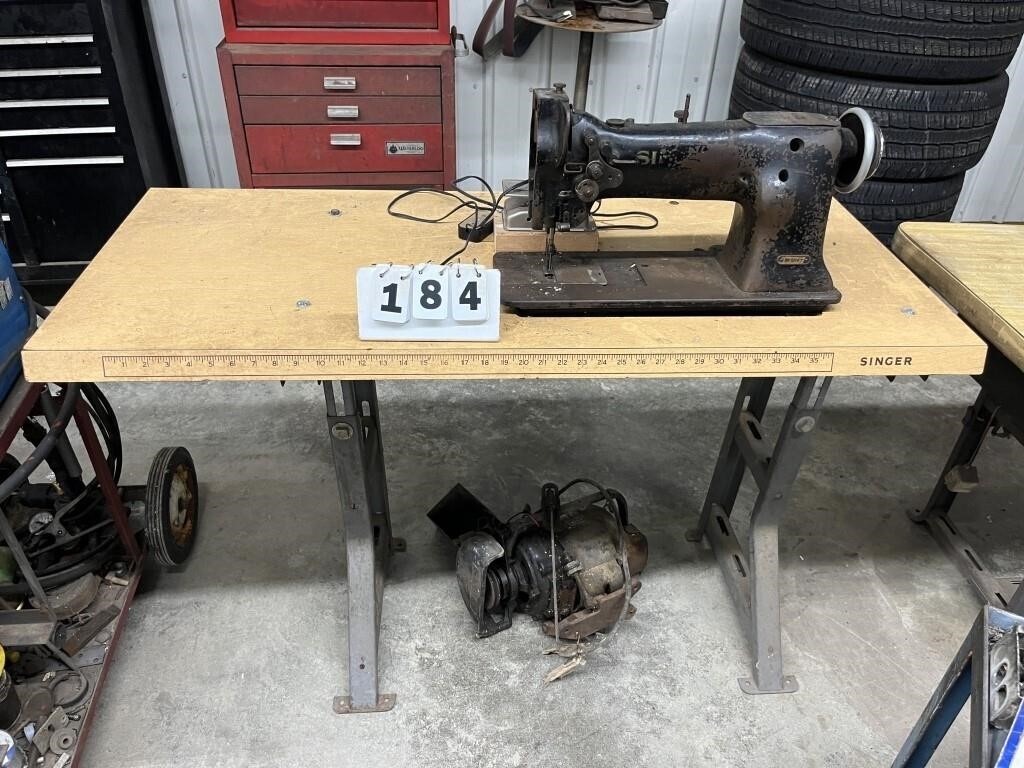 Singer Industrial Sewing Machine and stand