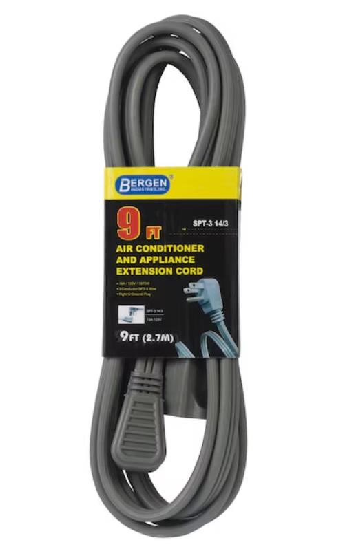 Bergen Industries 9-ft 15-Amp AC Extension Cord