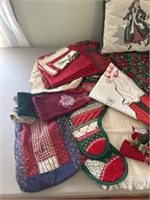 Christmas Stockings, Placemats, Pillows, Santa’