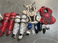 Large Lot of Catchers Equipment W/ Bag Used