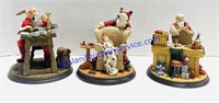 Lot of (3) Norman Rockwell Christmas Figurines -