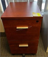 2 Drawer Cherry Finish File Cabinet