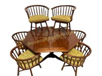 Dunbar Octagonal Game Table, 6 Chairs