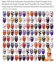 MSRP $60 100Pcs Halloween Dog Bandanas