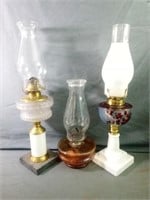 Fantastic Assortment of Vintage Oil Lamps Measure