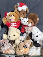 Box full of mostly Boyds Bears nine pieces